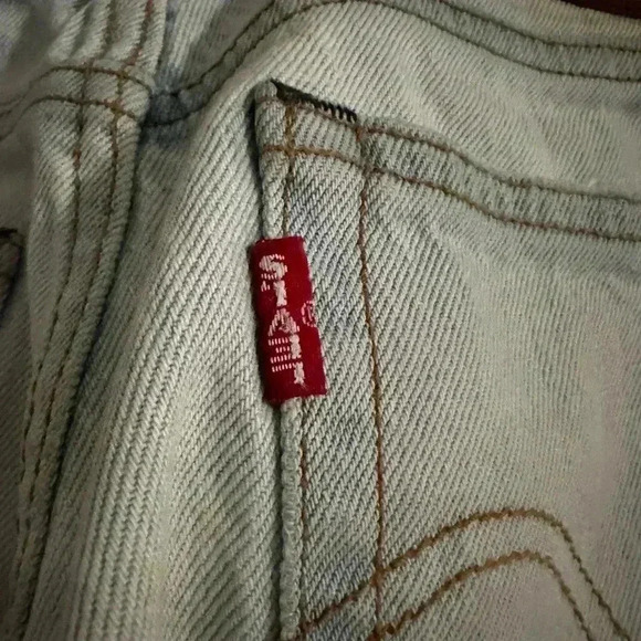 Levi's BIG E Wedgie Straight Denim Jeans Women's 24 Light Wash. Button Fly. - Picture 6 of 14